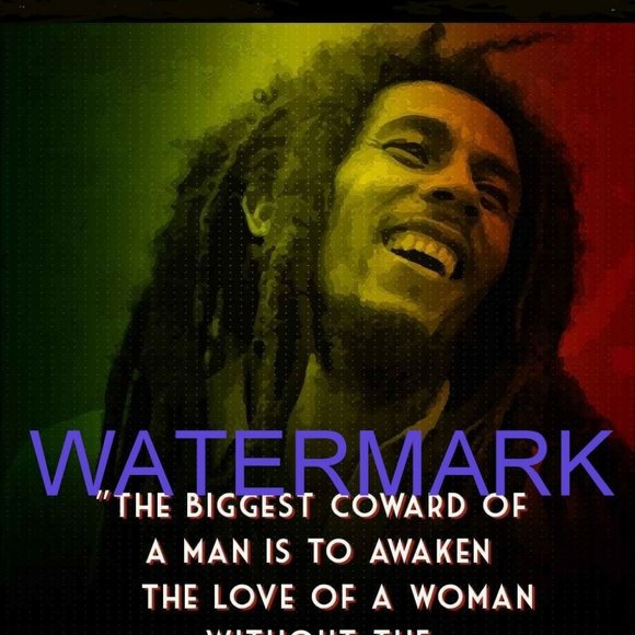 BOB MARLEY COWARD QUOTE 8x10 - Picture 3 of 3